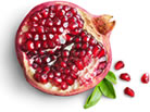 halved pomegranate